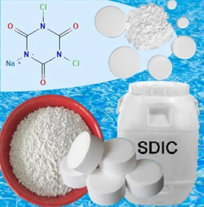 Good Price Swimming Pool Water Sewage Treatment Hospital Disinfection Chemicals Chlorine 60% SDIC Tablet Powder Granular