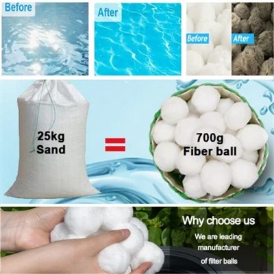 High Quality 50mm Modified Fiber Balls For Oilfield Water Purification And Sewage Treatment