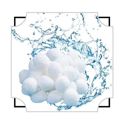 Less Backwash Polyester Bacteria House Filter Media Fiber Balls For Koi Pond