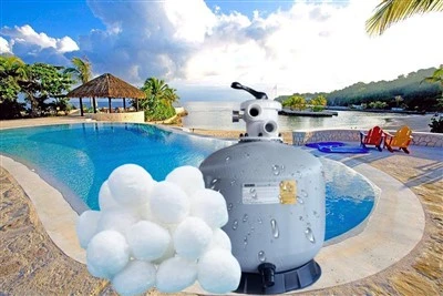 Raw Material Polyester Bio Fiber Balls Used For Aquarium Sewage Treatment Swimming Pool Replace Sand